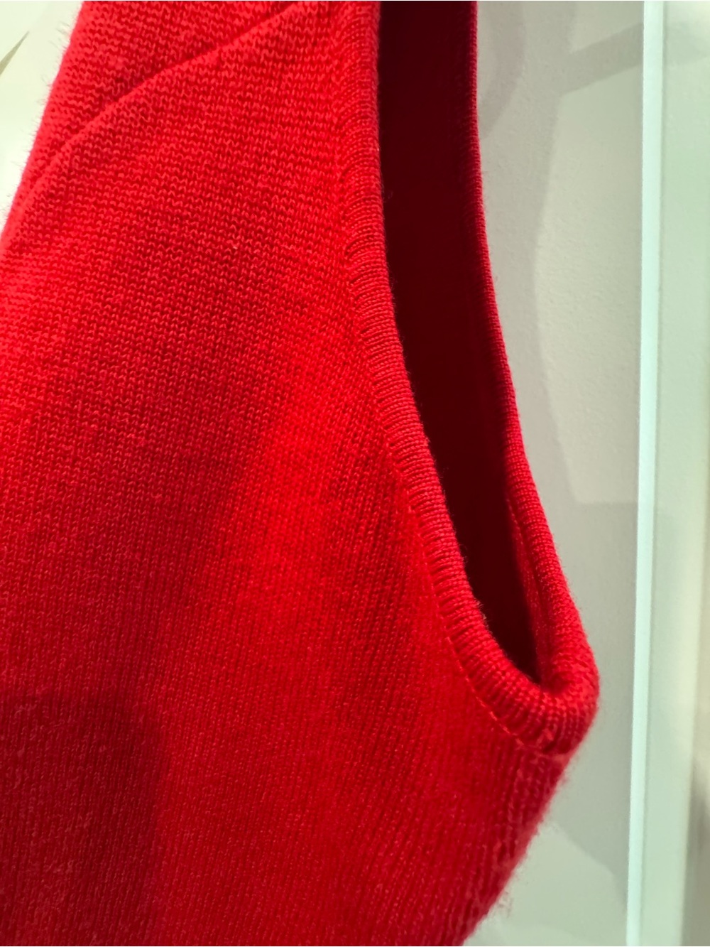Talbots Red Merino WoolVest with Gold Buttons - Picture 4 of 5